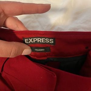 Express columnist red capri dress pants. Size 6R